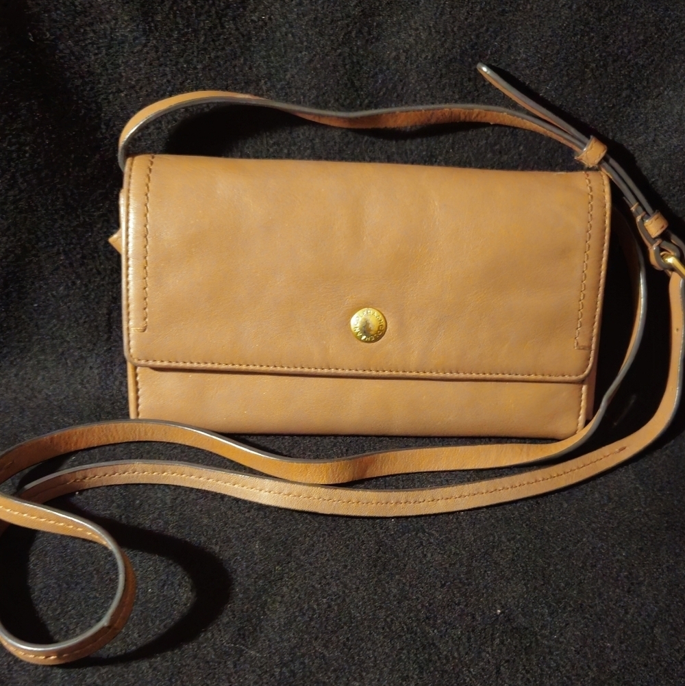 Cole Haan Benson Cognac Tan Leather Crossbody Bag